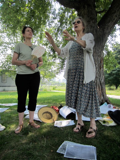 Nina and Marilyn at last summer's tour of Captain's Island. summer.