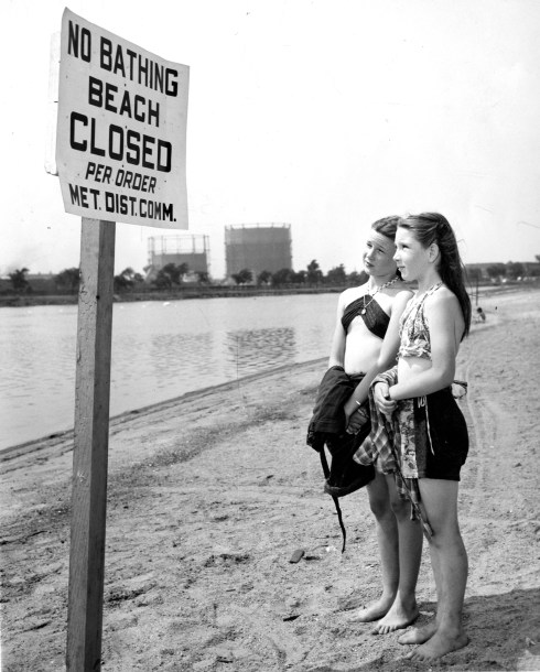 Magazine Beach and all Charles River swimming beaches were closed for good in 1949 due to pollution. The Boston Globe reported that the biggest crowd of disappointed swimmers would be at Magazine Beach, which still attracted 4,000 bathers each summer.