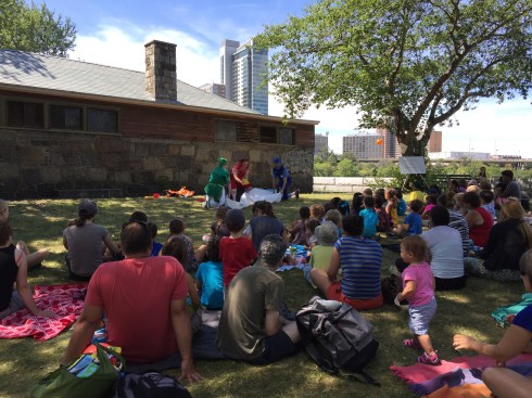 The Yellow Bird Chase performed, today, beside the 1818 Powder Magazine